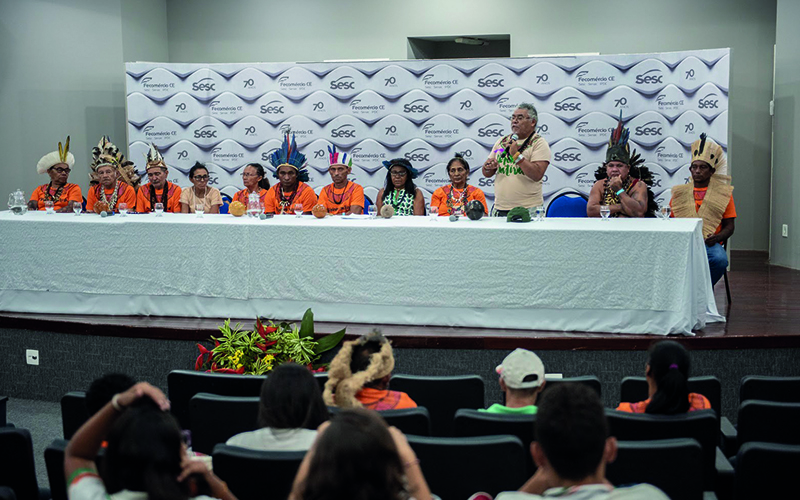 Gastronomia regional, oficinas de artesanias e rodas de conversa foram destaques na manhã do segundo dia do Encontro Sesc Herança Nativa