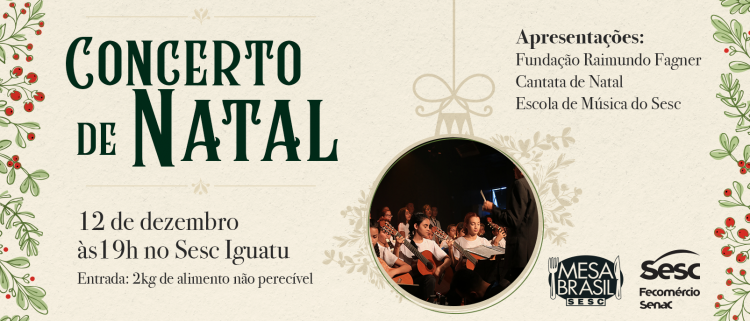 Tradição em Iguatu, Concerto de Natal da unidade Sesc encerra as atividades da Escola de Música